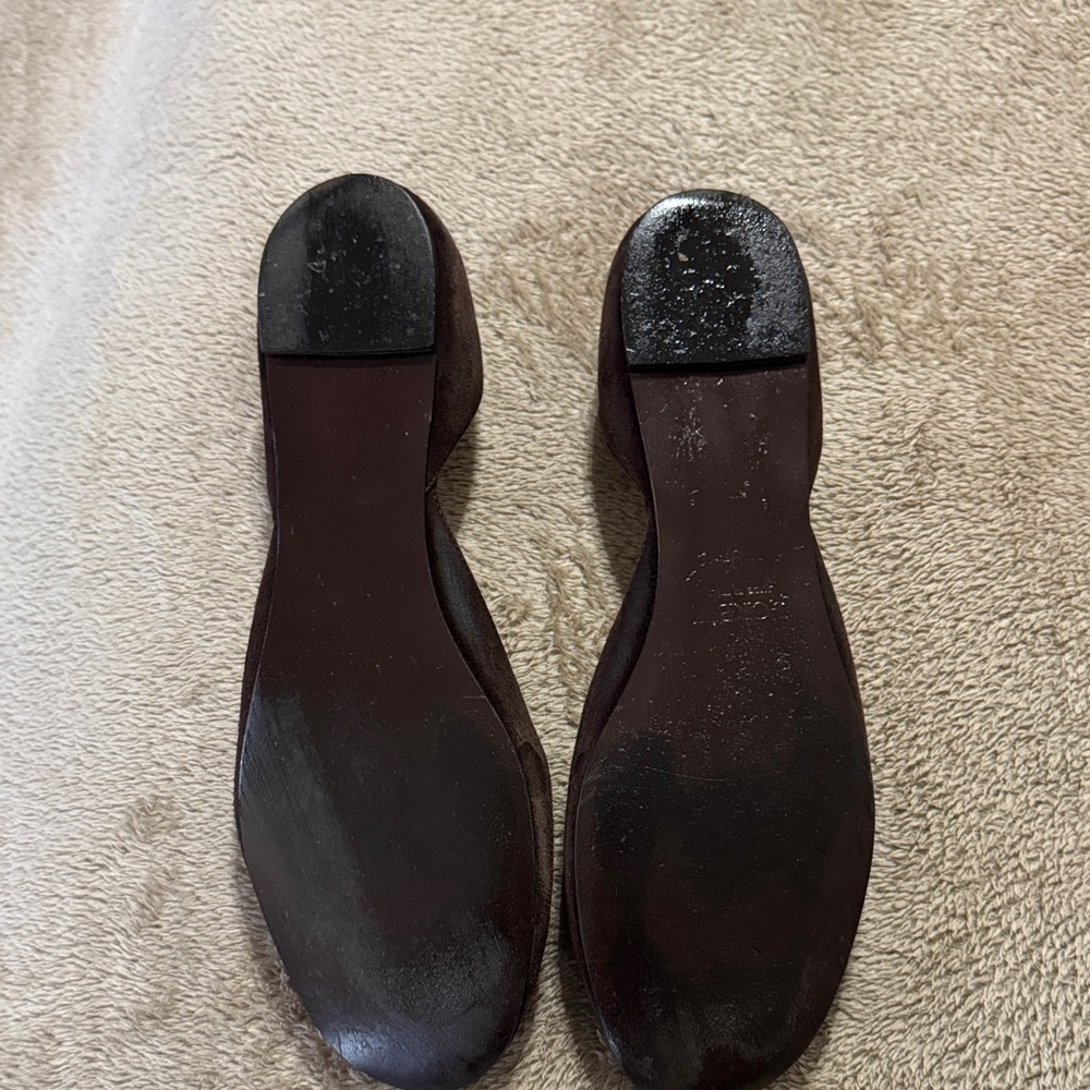 J. Crew Women's Trendy Stella Dark Brown Pom Pom Suede Loafers - Picture 10 of 11